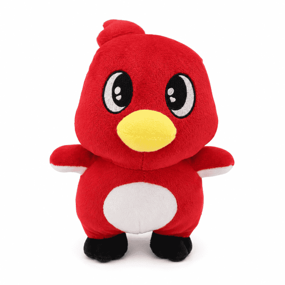 Milo And Chip Plush Doll, 9.8 Inch Red Penguin Stuffed Character, Ages 14 , Gaming Desk and Shelf Decor Gift
