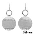 thumbnail image 2 of Hammered Disc Double Drop Earrings, 2 of 5