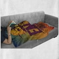 thumbnail image 6 of Lettering Soft Flannel Fleece Throw Blanket, Enjoy the Summer Holidays Typographic Tropical Scene with Palm Trees and Sun, Cozy Plush for Indoor and Outdoor Use, 50" x 70", Multicolor, by Ambesonne, 6 of 6