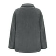 thumbnail image 4 of Atogsazn Womens Sherpa Zip Up Jacket Fuzzy Fleece Long Sleeve Winter Warm Thick Warm Coat Tops Clothing Dark Gray S Fashion, 4 of 5