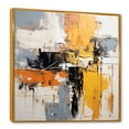 thumbnail image 2 of Designart "Yellow and Black Abstract Arrangement II" Abstract Framed Wall Art - Transitional Yellow Abstract Collages Living Room Framed Canvas Art, 2 of 6