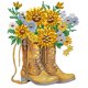 thumbnail image 1 of Pintura de diamante 5D DIY Taladro en forma especial parcial Botas vintage Decoración para el hogar, 1 of 9