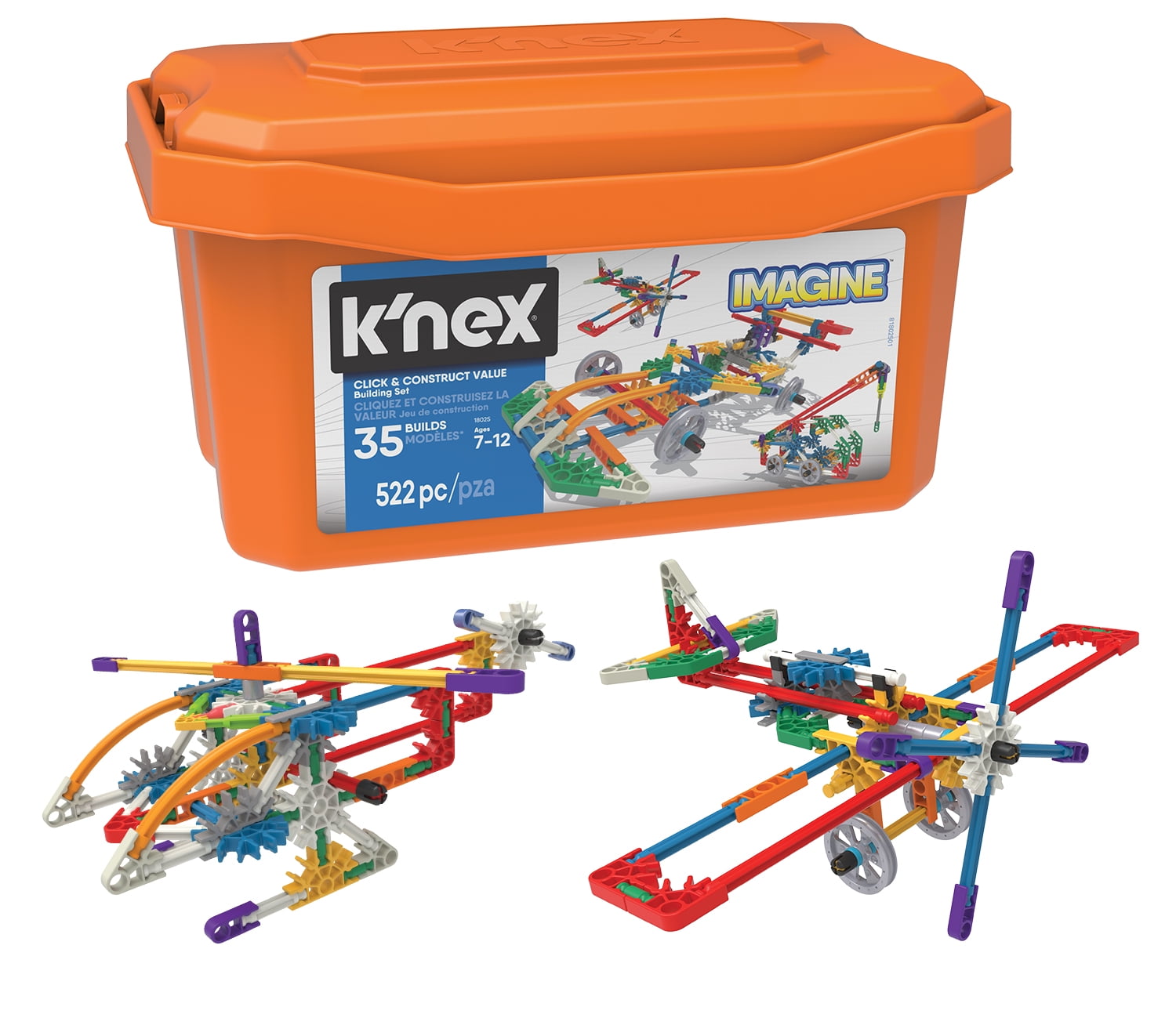 K'NEX Imagine - Click & Construct Value Building Set - 35 Models - Creative  Building Toy - Walmart.com