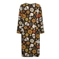 thumbnail image 5 of Xoenoiee Skull Sunflower Daisy Spider Web Print Women's Zip Up Robe Halloween Fleece Bathrobe Long Zipper Lounger Warm Housecoat Full Length Nightgown with Pockets, 2XL, 5 of 7