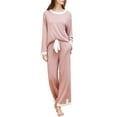 thumbnail image 1 of Richie House Womens Pajama Set Long Sleeve Sleepwear Scoop Neck Pjs Sets S-XXL 2 Pc set Lounge RHW4044, 1 of 7