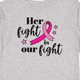 thumbnail image 4 of Inktastic Breast Cancer Awareness Her Fight is Our Fight Boys or Girls Long Sleeve Toddler T-Shirt, 4 of 5