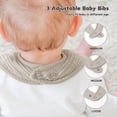 thumbnail image 5 of Muslin Baby Drool Bibs 8Pack Soft Square Adjustable Baby Bandana Bibs for Unisex Girls & Boys, 5 of 6