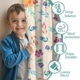 thumbnail image 3 of Blackout Kids Curtains,Pioneer Flower Floral Print Pattern Childrens Insulated Curtains Set Of 2,Bedroom Essentials,Toddler Room Decor 52"x84", 3 of 5