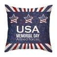 thumbnail image 2 of Patriotic 4th Of July Pillow Covers USA Flag Bald Raptor Polyester Cushion Cases For Sofa Home Decor, 2 of 6