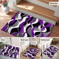 thumbnail image 5 of Rectangle Rug 2x3ft Area Rug,Modern Purple Grey Black Stripes Area Rugs for Living Room Bedroom,Gradient Abstract Art Floor Mat Non-Slip Non-Shedding Carpet Indoor Accent Rugs, 5 of 9