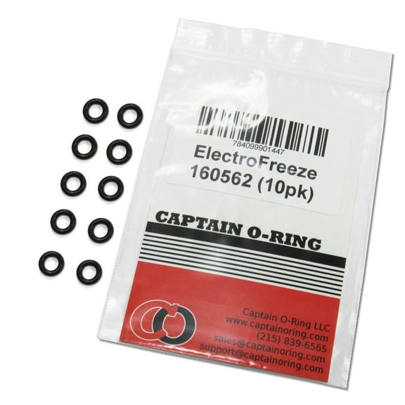 Captain O-Ring - Replacement Electro Freeze 160562 O-Rings 10 Pack