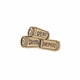 thumbnail image 1 of Broche con forma de bala en tono dorado con la inscripción «Deny Defend Depose», 1 of 2