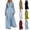 Sky Blue, variant on Hulanddfd Women's Dress Long-Sleeve Stand-Collar Single-Breasted Solid Maxi Dress White Size S