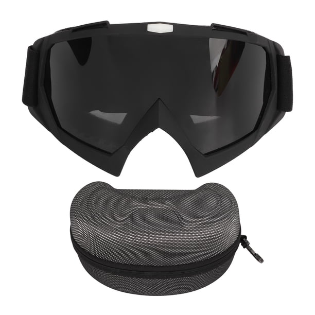 Gafas de esquí al aire libre deportes ciclismo motocicleta gafas a prueba de viento bicicleta todoterreno gafas a prueba de polvo marco negro mate lente gris YUNYI BRAND Deportes