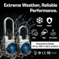 thumbnail image 6 of eGeeTouch 5th Gen Weatherproof Outdoor Smart Padlock, Long Shackle, 2-Pack, 6 of 8