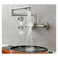 thumbnail image 2 of Brass Kitchen Folding Faucet Pot Filler Faucet Two Holes Wall Mount Faucet Hot And Cold Mixer Tap With Kitchen Sprayer ,bar Laundry RV Farmhouse, 2 of 7