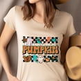 thumbnail image 4 of Retro Pumpkin Ghost Tee | Unisex Autumn Graphic Shirt, Gold, Size XL, 4 of 6
