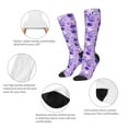 thumbnail image 6 of Fotbe Violet print Women's Men's Novelty Crew Socks Cotton Socks Knee High Socks for Walking,Running,Nurses,Pregnancy, 6 of 9