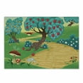 thumbnail image 1 of Spring Cutting Board, Greeny Spring Lanscape with Mushrooms Dragonfly Strawberry Fruit Trees of Apple, Decorative Tempered Glass Cutting and Serving Board, Small Size, Multicolor, by Ambesonne, 1 of 1