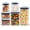 6 Pcs Set, variant on Pop Airtight Food Storage Containers with Lids, Push Button Seal BPA-Free for Kitchen Pantry Organization, 3 Pcs 0.65Qt/0.7Qt/1.8Qt for Cereal, Flour, Sugar, Snacks Dry Food Storage