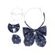 thumbnail image 3 of INSPIRE CHIC Corbatas preatadas con lunares para mujeres, tirantes ajustables para uniforme, casual, azul marino, 3 of 5