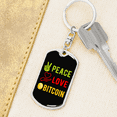 thumbnail image 6 of Peace Love Bitcoin Crypto Stainless Steel or 18k Gold Premium Swivel Dog Tag Keychain, 6 of 16