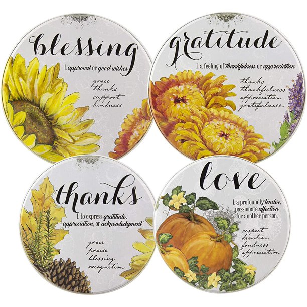 Range Kleen Fallitudes Design Set of 4 Round Burner Covers for