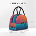 thumbnail image 3 of Haiem Lighthouse and Whale Printed Lunch Bag Women, Lunch Box Lunch Bag for Women, Small Leakproof Cute Lunch Tote Large Capacity Reusable Insulated Cooler Lunch Container, 3 of 6