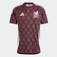 thumbnail image 1 of Jersey Playera Adidas de La Seleccion Nacional de Mexico Visitante Tinto Para Hombre, 1 of 6