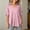 Pink, variant on Women Long Sleeve Shirt Lapel Shoulder Lace Roll Cuff Curved Hem Loose Fit Elegant Blouse office Casual Top Red L