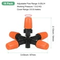 thumbnail image 3 of 10Pack Garden Irrigation Spray Emitters, 5-Way Micro Drip Sprinklers for Garden Watering System [Orange], 3 of 6