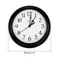 thumbnail image 2 of Uxcell 8 Inch Wall Clock, Quartz Battery Operated Silent Non-Ticking Round Wall Clocks, Black, 2 of 6