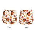 thumbnail image 3 of Balery Thanksgiving Turkey Leaves Pattern Women's Running Shorts with Liner 2 Pockets Elastic Workout Athletic Gym Yoga Shorts-XX-Large, 3 of 7
