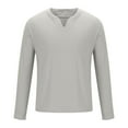 thumbnail image 2 of BSDJILFG Big and Tall Shirts for Men Long Sleeve T-Shirt V Neck Casual Tops Fall Winter Lounge Blouse,Sizes S-5XL, 2 of 8