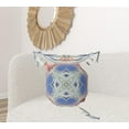 thumbnail image 3 of HomeRoots 418221 5 x 28 x 28 in. Cream & Blue Blown Seam Geometric Indoor & Outdoor Throw Pillow, 3 of 5