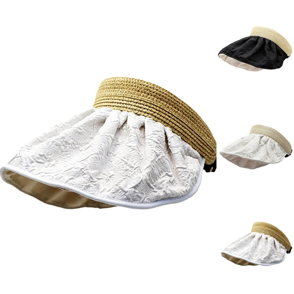 Hfnxid Women's Universal Outdoor Sun Hat with Wide Brim, UPF Breathable Beach Cap with Chin Strap, Lightweight Foldable Shade Hat for Travel