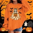 thumbnail image 2 of XUNKUSGA Halloween Sweatshirts for Girls Boys Casual Crewneck Long Sleeve Cute Printed Pullover Tops Soft Fleece Oversized Sweatshirts for Girls 1-13 Years 1-2 Years, 2 of 5