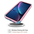 thumbnail image 3 of Apple IPhone XR Heavy Duty Defender Case, Dteck Hybrid Rugged Shockproof Cover For iPhone XR,Pink + Green, 3 of 7