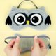 thumbnail image 3 of Máscaras para dormir 3D con silenciador, máscaras divertidas de noche para niños con dibujos divertidos, máscaras para dormir para niños adultos (19 × 11cm, gris) Afortunado Sencillez, 3 of 3