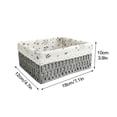 thumbnail image 2 of Pastoral Woven Toy Storage Basket Paper Rope+cotton Linen+iron Handmade Waterproof Rattan Cosmetic Towel Container, 2 of 5