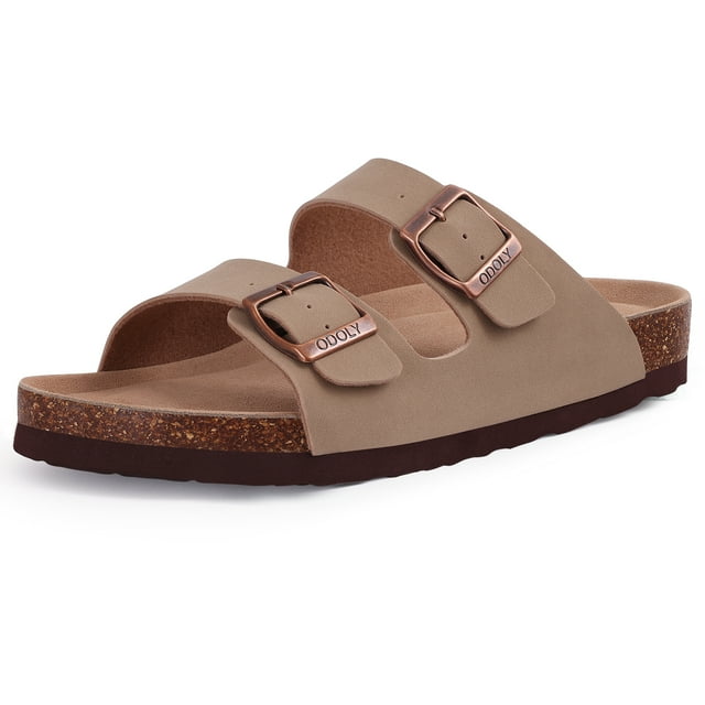 Sabots en Liège pour Hommes d'Été Smile Pop, Pantoufles de Mode pour Hommes, Sandales de Plage Antidérapantes pour Hommes, Mule Classique pour Hommes avec Boucle Réglable tzw