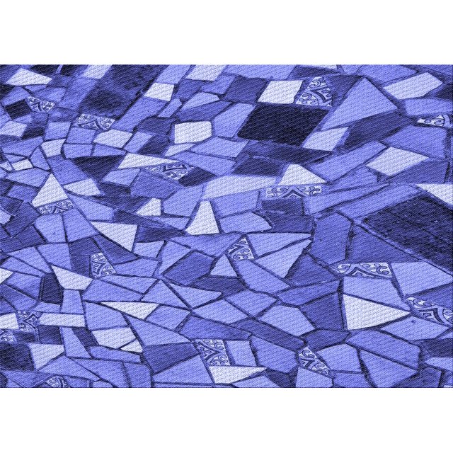 Ahgly Tapis Rectangulaire Lavable en Machine Intérieur Transitionnel Bleu Ciel, 2 Pieds x 3 Pieds