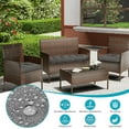 thumbnail image 3 of Pack of 3 Wicker Chair Cushions, Waterproof Outdoor Loveseat Cushions for Patio Furniture, 3 Pieces Wicker Furniture Cushions, 1 Loveseat and 2 U-Shaped Cushions, Dark Grey, 3 of 9