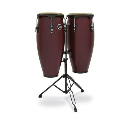 Latin Percussion Double Conga - Latin Percussion LP646NY-DW City 0.90 Conga Set, Dark Wood Double Standard