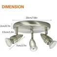 thumbnail image 5 of Depuley 3 Light Round LED Ceiling Spot Light Fixtures Flush Mount Ceiling Light Multi-Directional Ceiling Track Lighting for Living Room Bedroom Kitchen Hallway, GU10 Bulbs Included, 5 of 8