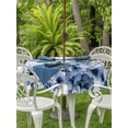 thumbnail image 3 of Outdoor Tablecloth with Umbrella Hole for Patio/Picnic/Party/Camping, Blue Blooms Floral Waterproof Table Cloth Round Cover Washable, Farmhouse Spring Flowers Botanical (Dia 54"), 3 of 8