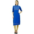 thumbnail image 6 of Bimba Womens Rayon Designer Tunic Lace Detail Yoke Kurtis Top Straight Blouse, 6 of 9