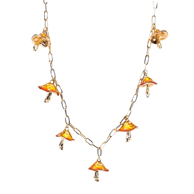Collar colgante Sunnimix de cadena lindo para mujeres y niñas Naranja