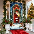 thumbnail image 2 of PuSpu Christmas Door Cover 35x72 Inch 1pc Multicolor Polyester Santa Claus Hanging Door Curtain Wall Tapestry Holiday Party Decoration Durable Festive Indoor Outdoor Decor, 2 of 6