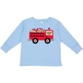 thumbnail image 3 of Inktastic Valentine Fire Truck Heart Bear Boys or Girls Long Sleeve Toddler T-Shirt, 3 of 5